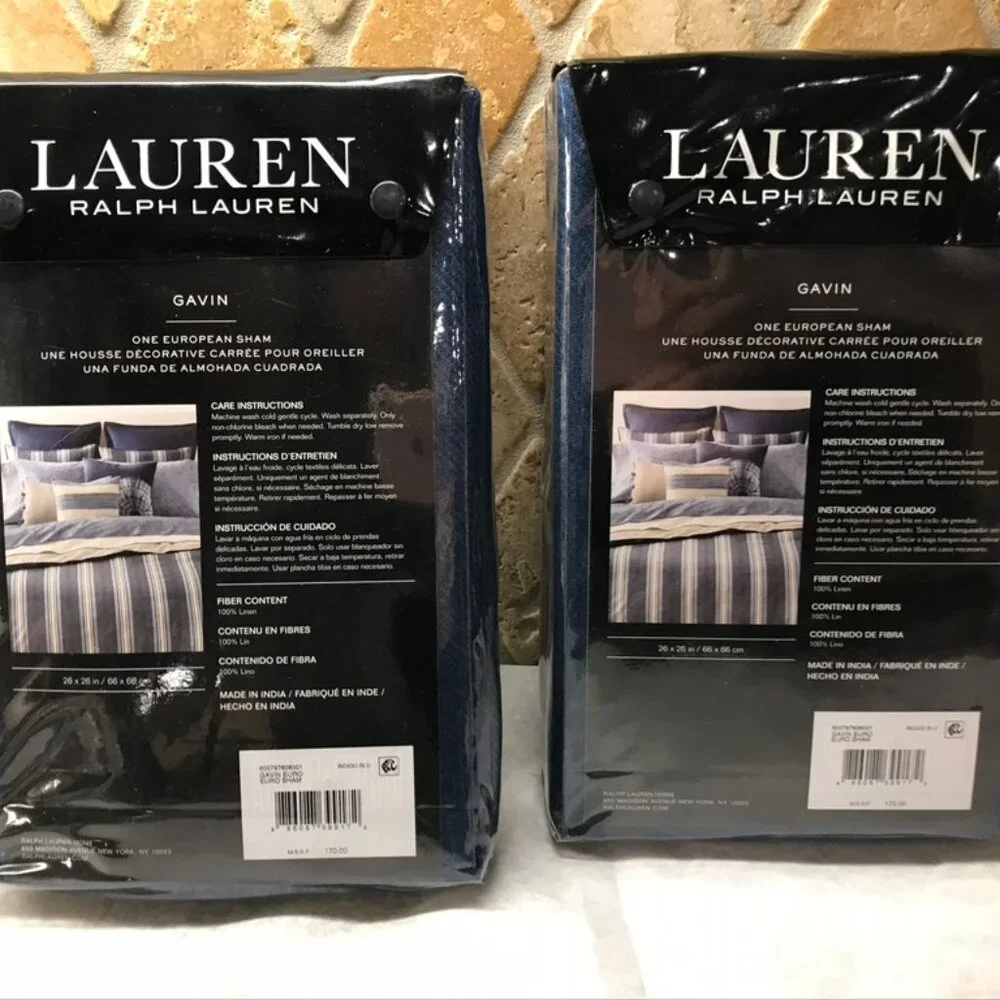 11 Pc Set Lauren Ralph Lauren Gavin Stripe Reversible King Duvet Cover